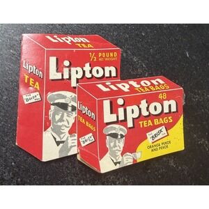 VINTAGE KITCHEN WEST GERMANY LIPTON TEA‎ BAGS AD NEEDLE SEWING KIT
